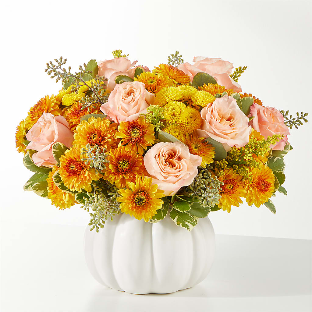 Peachy Pumpkin – Country Cottage Floral Creations, Conroe TX