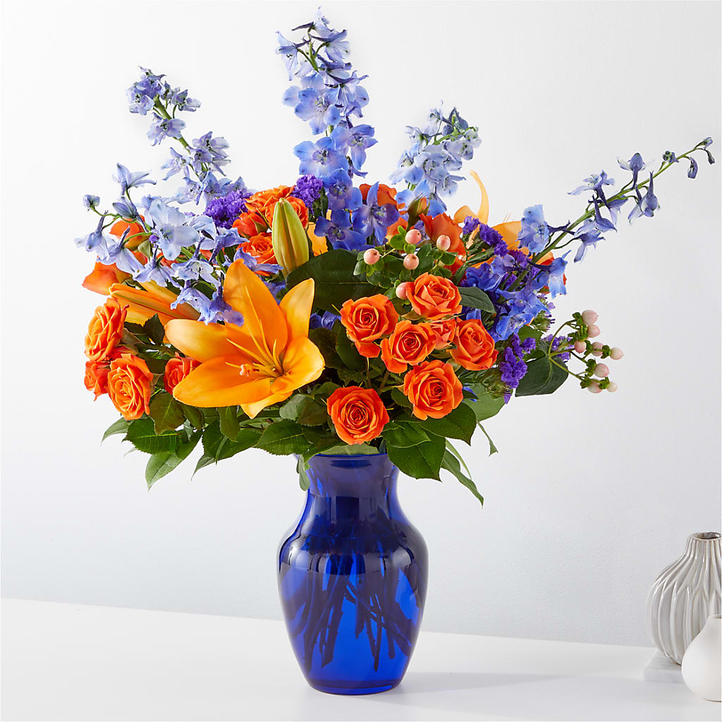 Radiant Citrus Bouquet – Country Cottage Floral Creations, Conroe TX