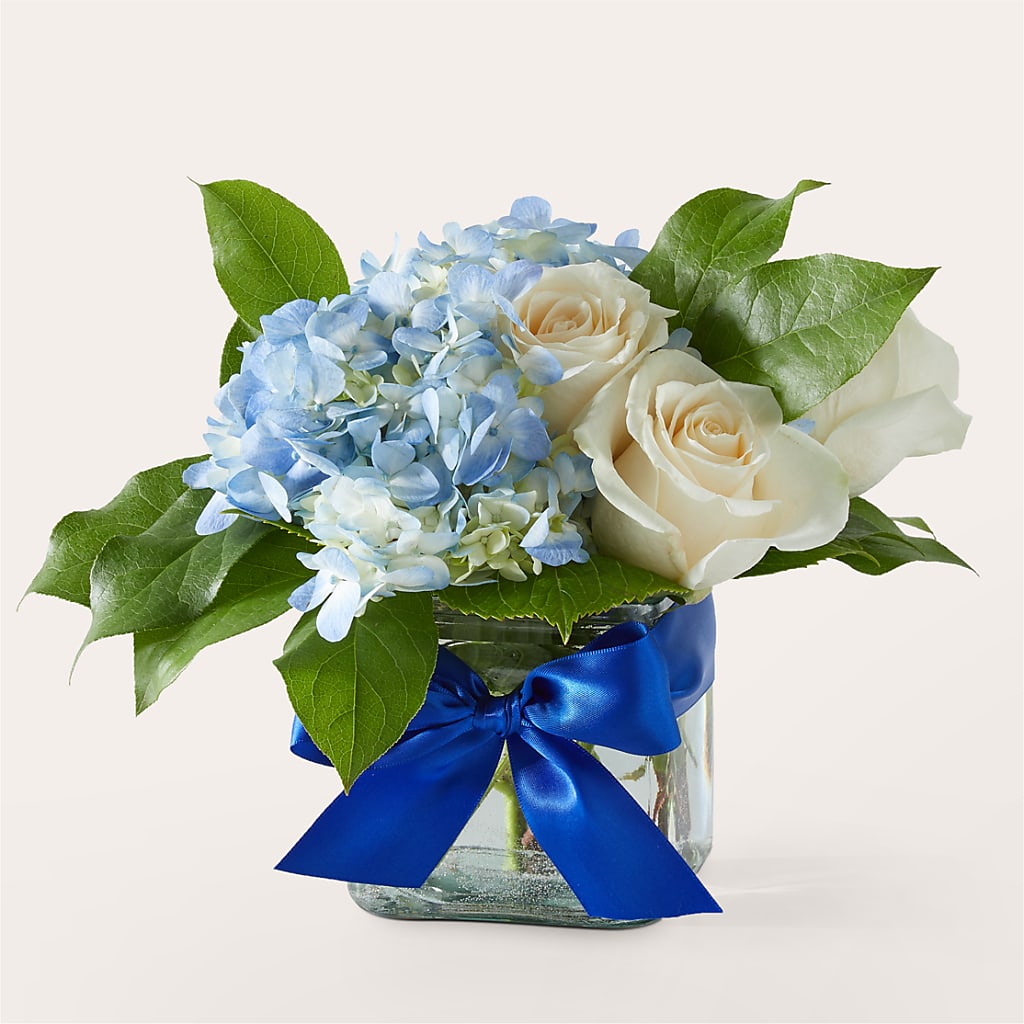 Sky Blue Delight Bouquet – Country Cottage Floral Creations, Conroe TX