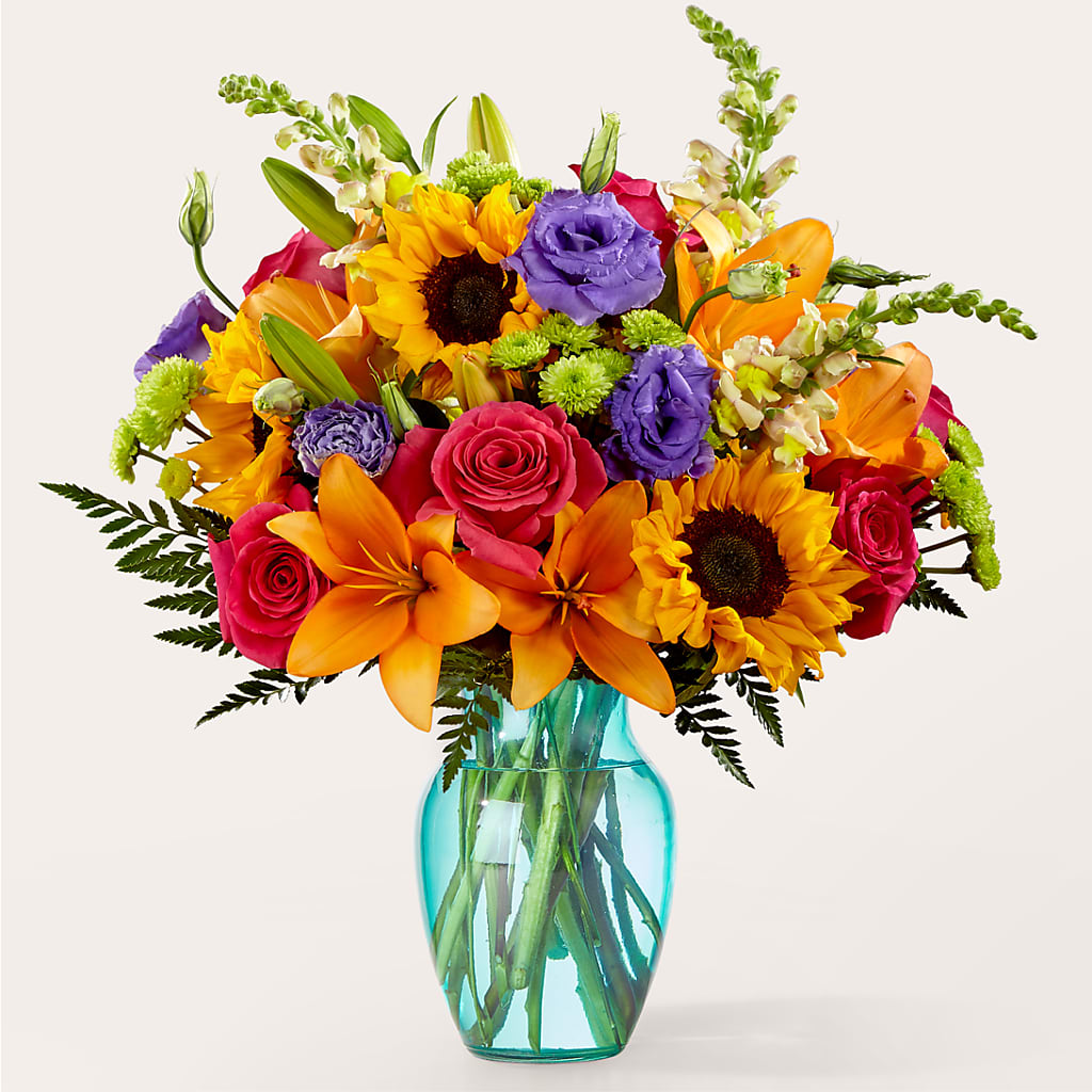 Double Rainbow Bouquet – Country Cottage Floral Creations, Conroe TX