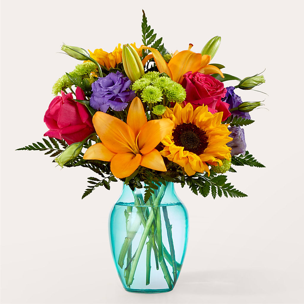 Double Rainbow Bouquet – Country Cottage Floral Creations, Conroe TX