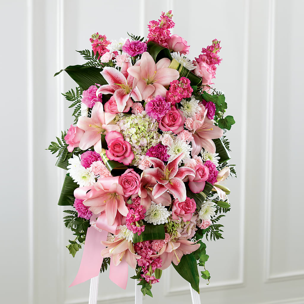 Comforting Standing Spray – Country Cottage Floral Creations, Conroe TX