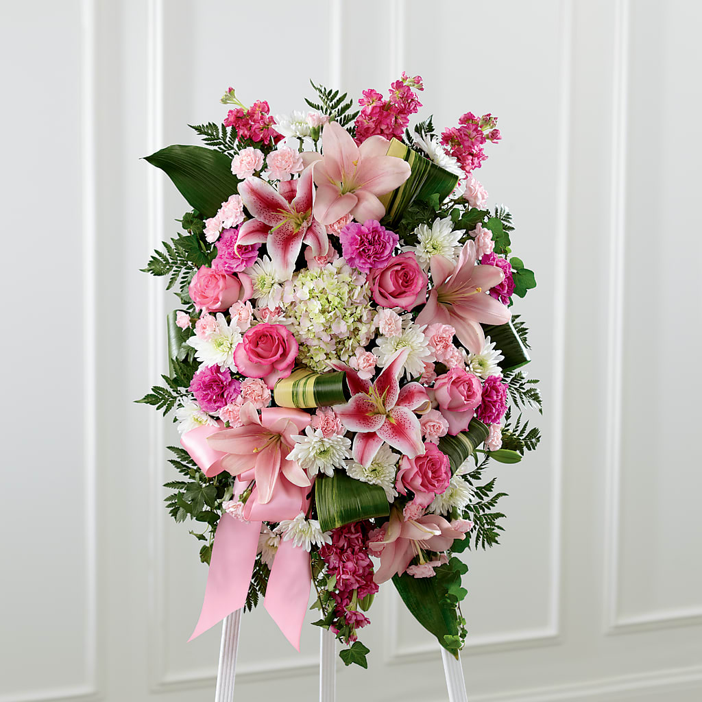 Comforting Standing Spray – Country Cottage Floral Creations, Conroe TX