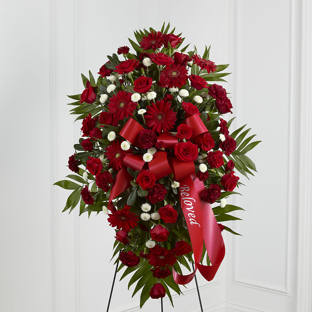 Treasured Memories Standing Spray – Country Cottage Floral Creations, Conroe TX