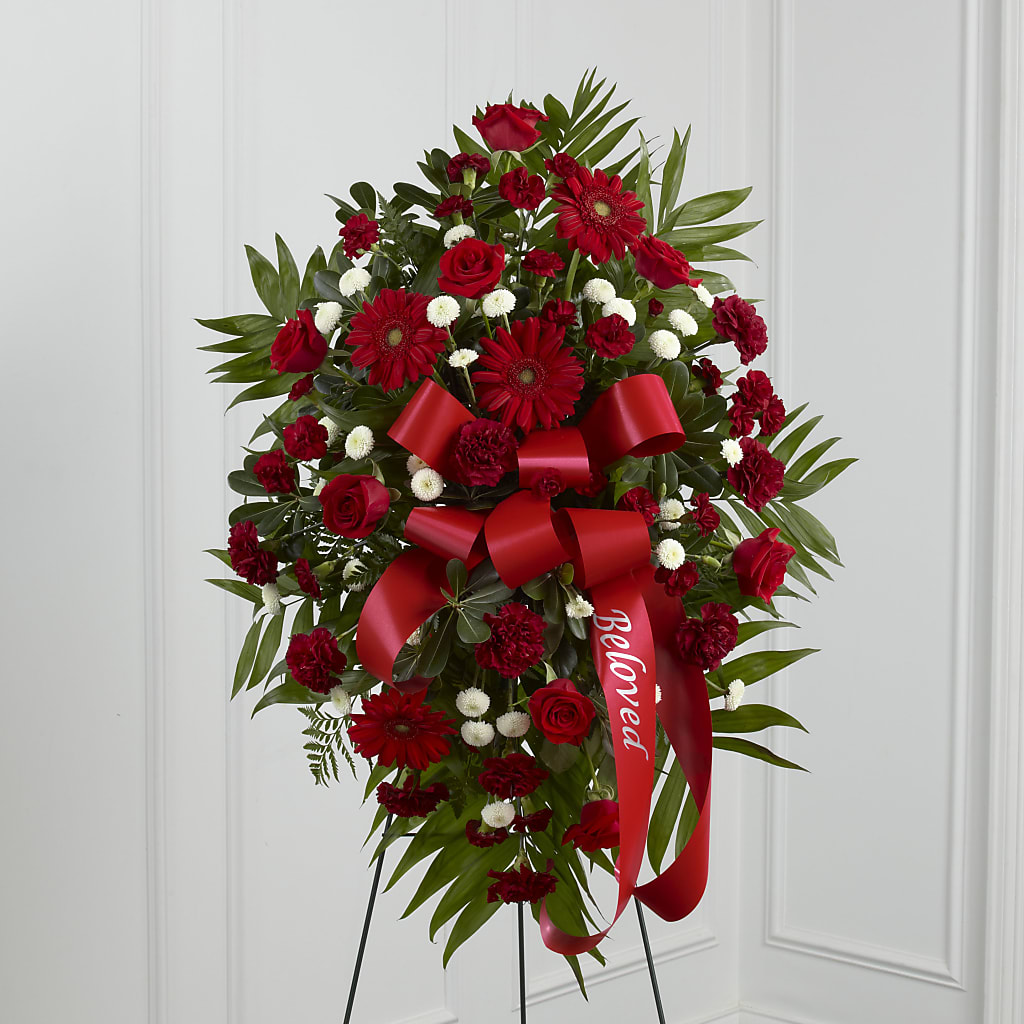 Treasured Memories Standing Spray – Country Cottage Floral Creations, Conroe TX
