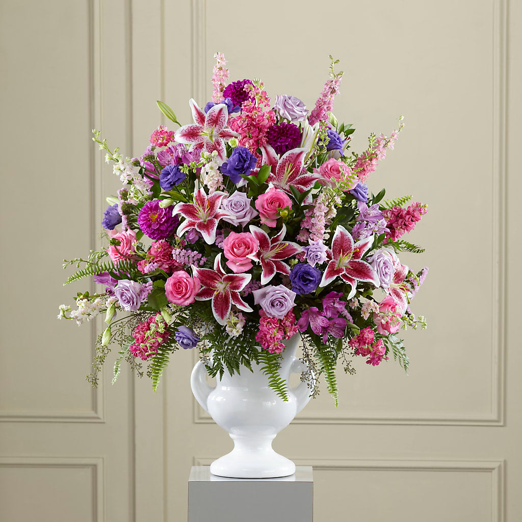 Peaceful Tribute Arrangement – Country Cottage Floral Creations, Conroe TX