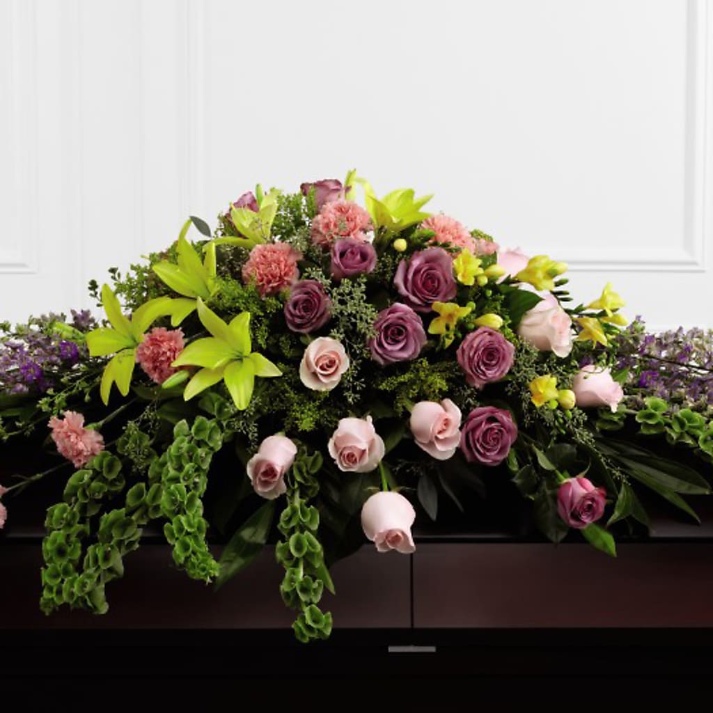 Forever Beloved Casket Spray – Country Cottage Floral Creations, Conroe TX
