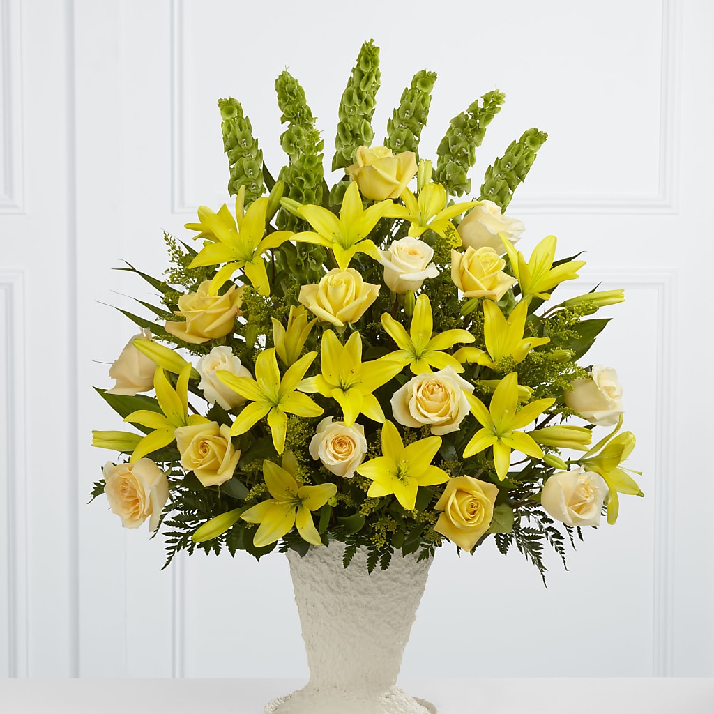 Golden Memories Arrangement – Country Cottage Floral Creations, Conroe TX