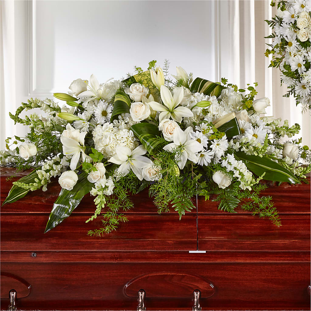 Abundance Casket Spray – Country Cottage Floral Creations, Conroe TX