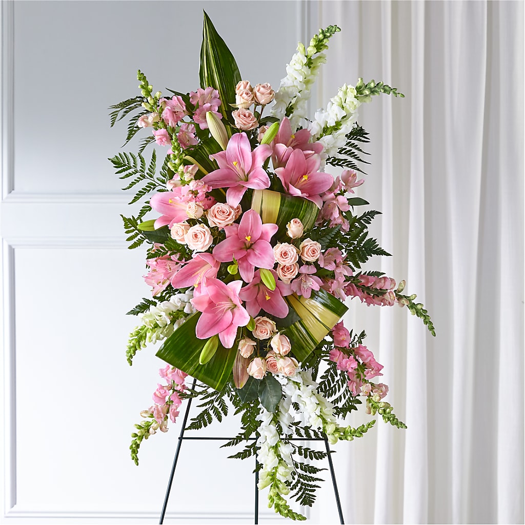 Elegant Embrace Standing Spray – Country Cottage Floral Creations, Conroe TX