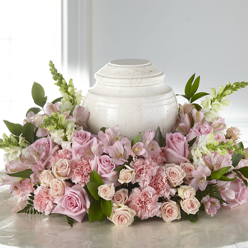 Blooms of Hope Cremation Adornment – Country Cottage Floral Creations, Conroe TX