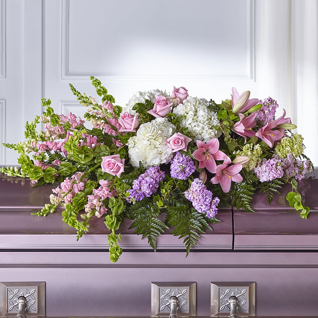 Life's Gratitude Casket Spray – Country Cottage Floral Creations, Conroe TX