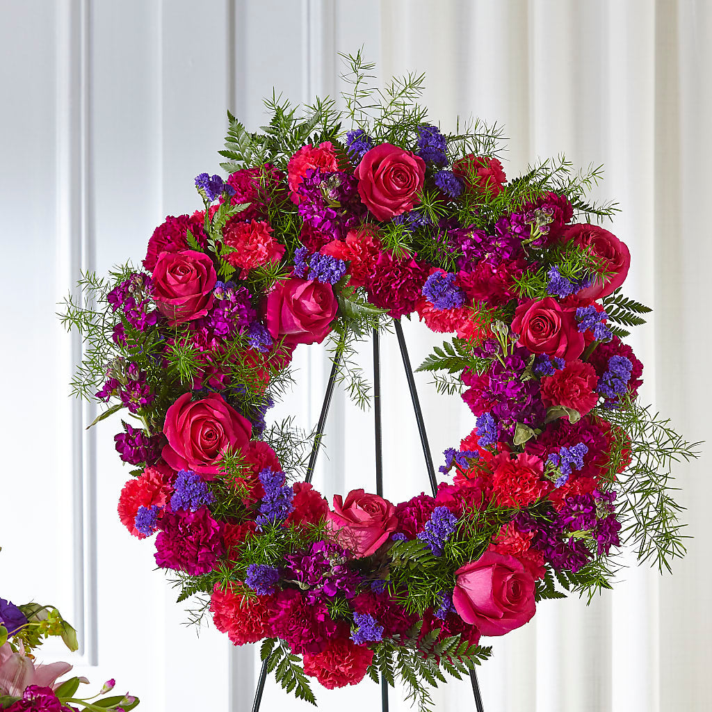 Calming Colors Wreath – Country Cottage Floral Creations, Conroe TX