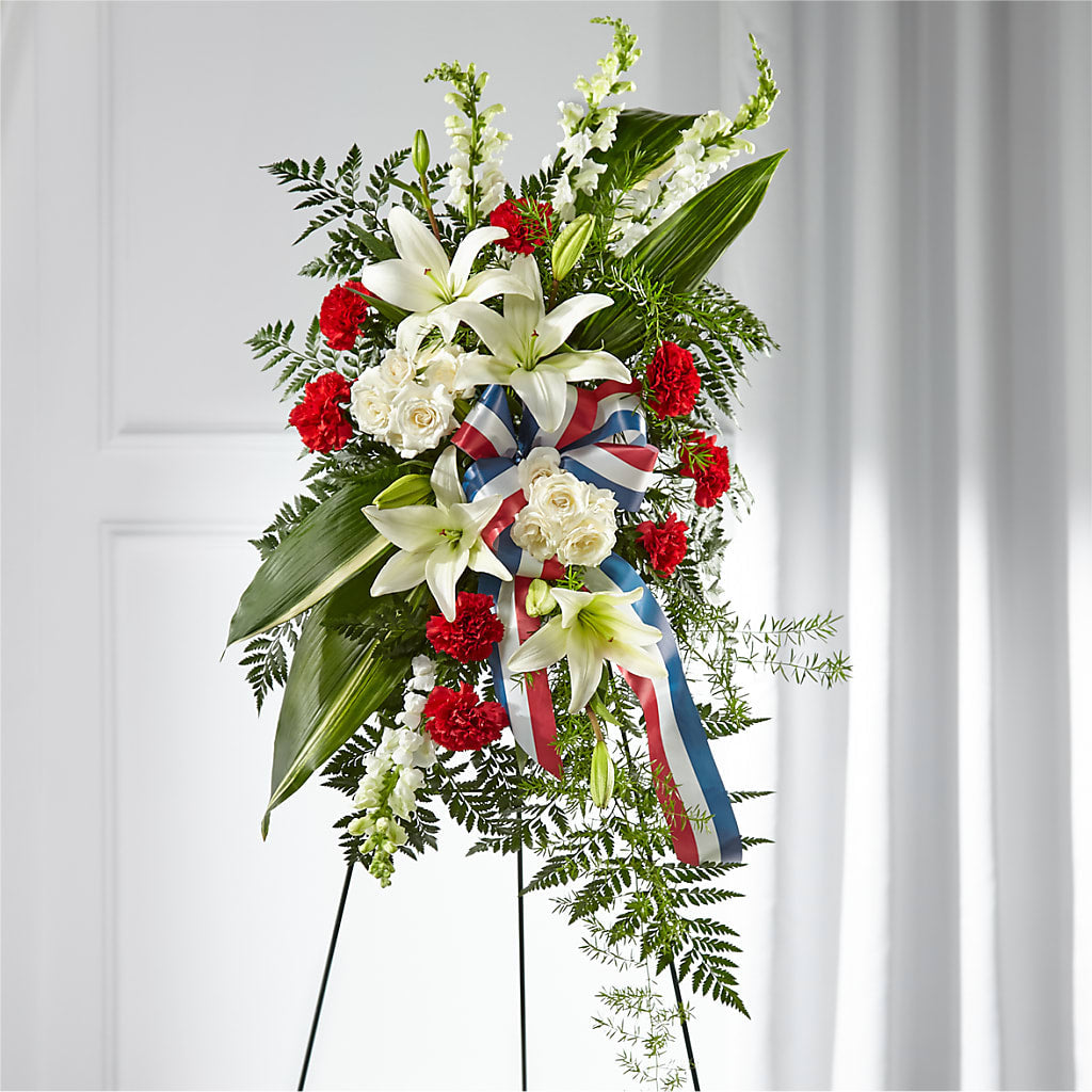 Stars of Life Standing Spray – Country Cottage Floral Creations, Conroe TX