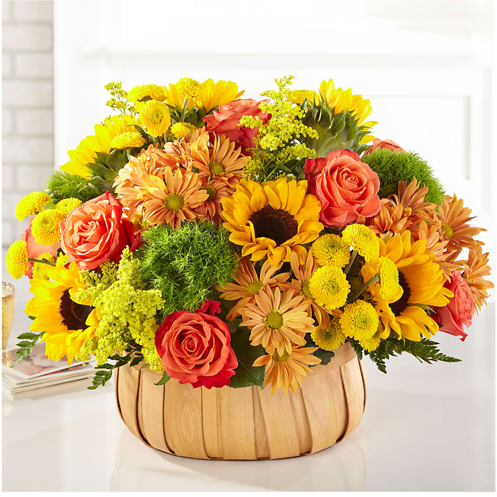 Harvest Sunflower Basket – Country Cottage Floral Creations, Conroe TX