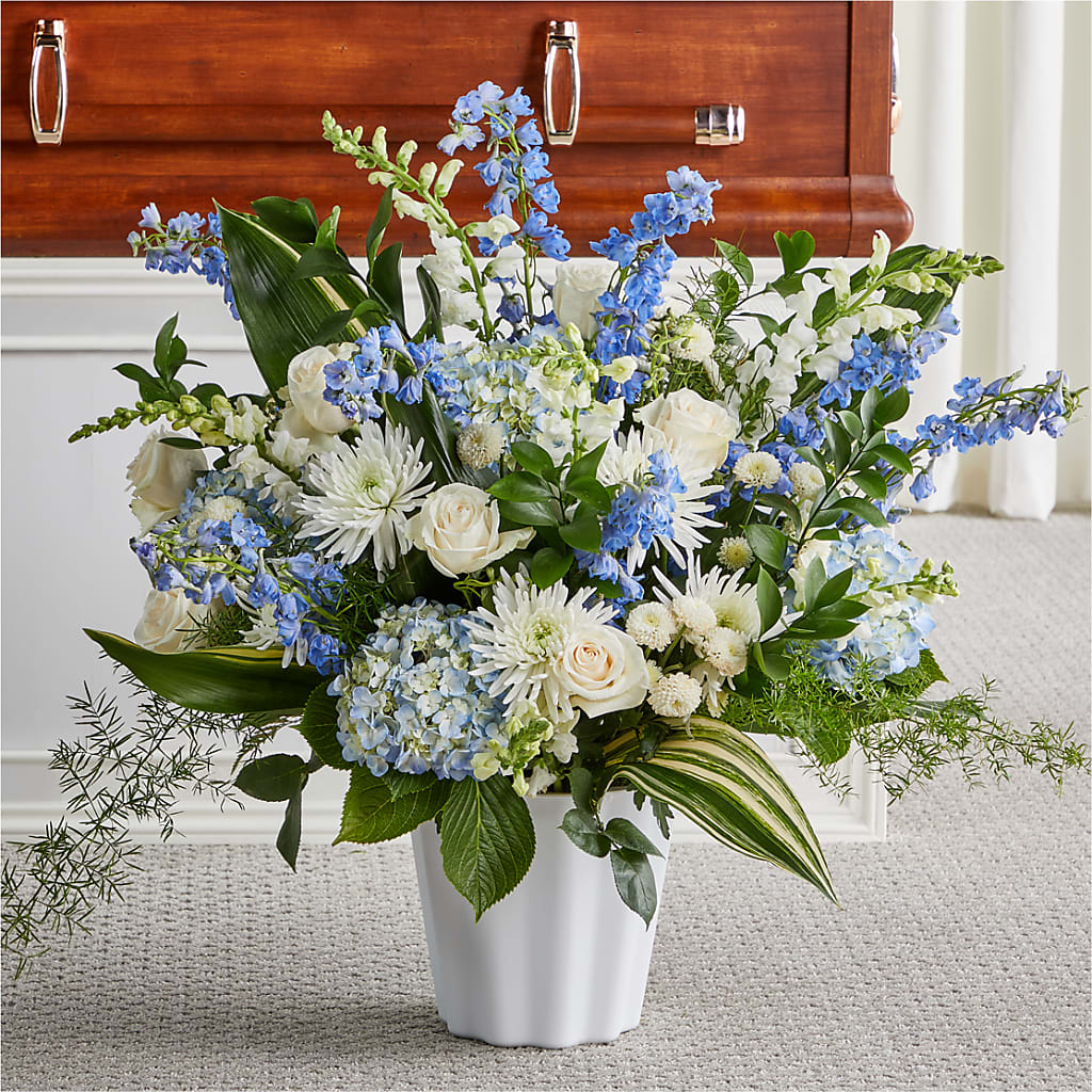 Everlasting Memories Floor Basket – Country Cottage Floral Creations, Conroe TX