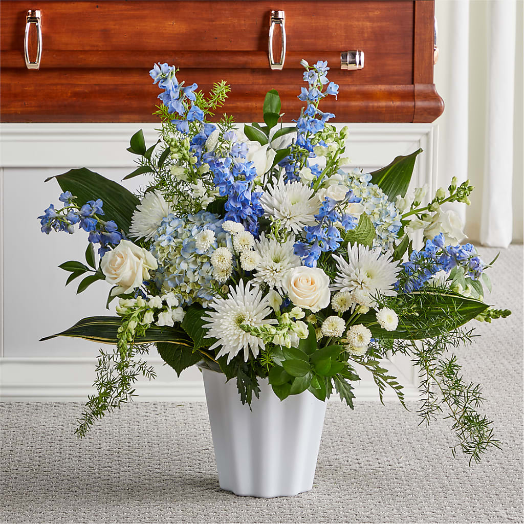 Everlasting Memories Floor Basket – Country Cottage Floral Creations, Conroe TX