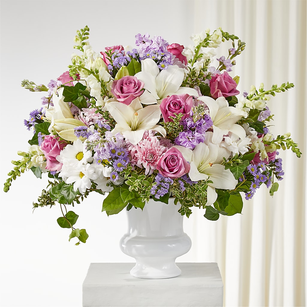 Remarkable Life Urn Arrangement – Country Cottage Floral Creations, Conroe TX