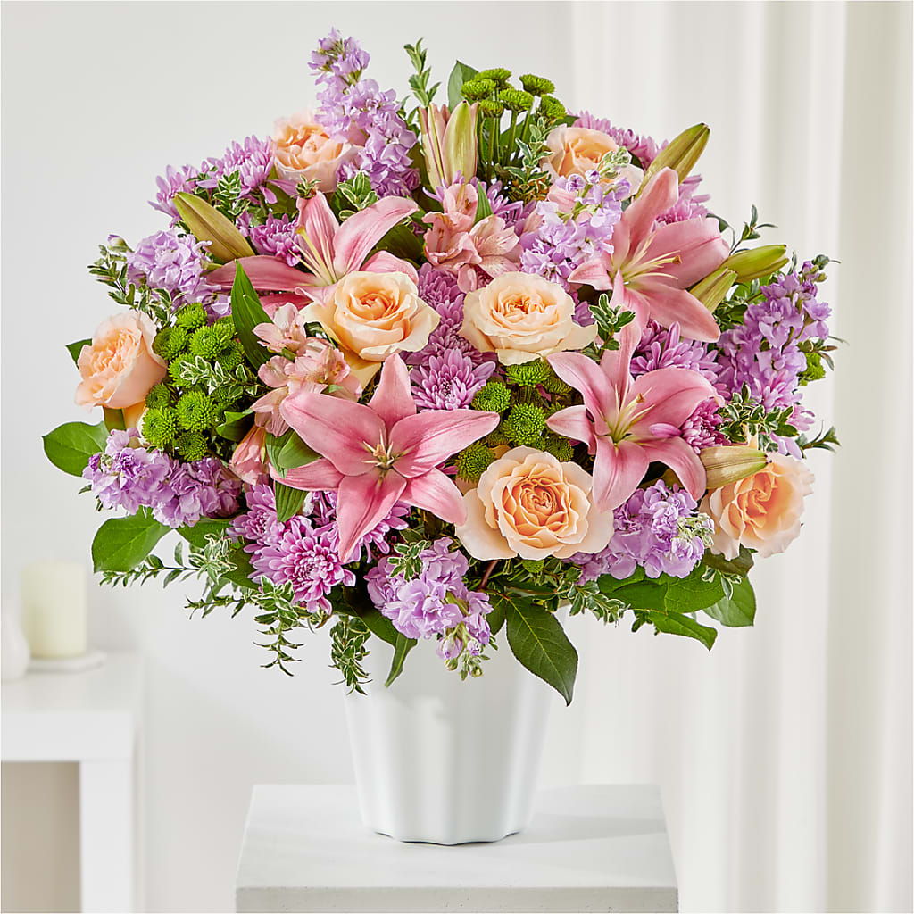 Supportive Embrace Tabletop Basket – Country Cottage Floral Creations, Conroe TX