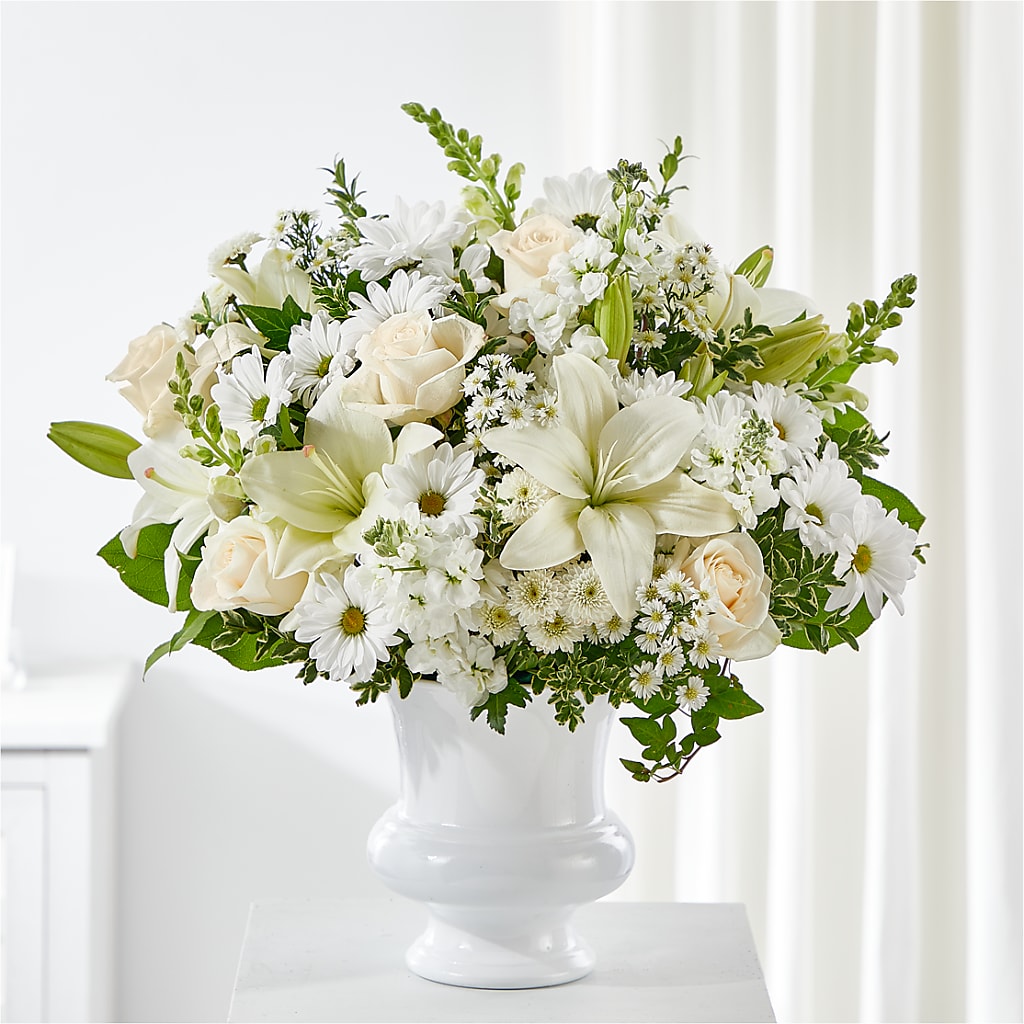Uplifting Urn Arrangement – Country Cottage Floral Creations, Conroe TX