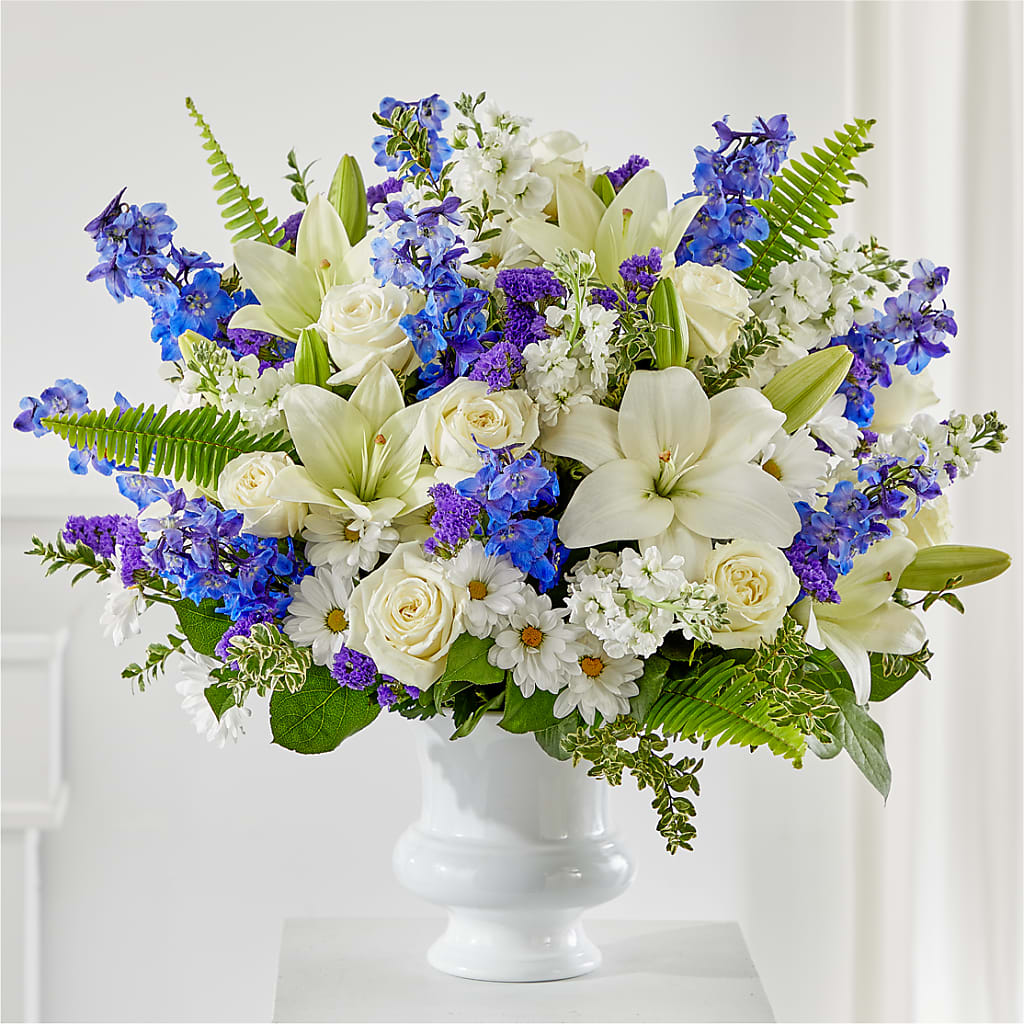 Expressions of Hope Urn Arrangement – Country Cottage Floral Creations, Conroe TX