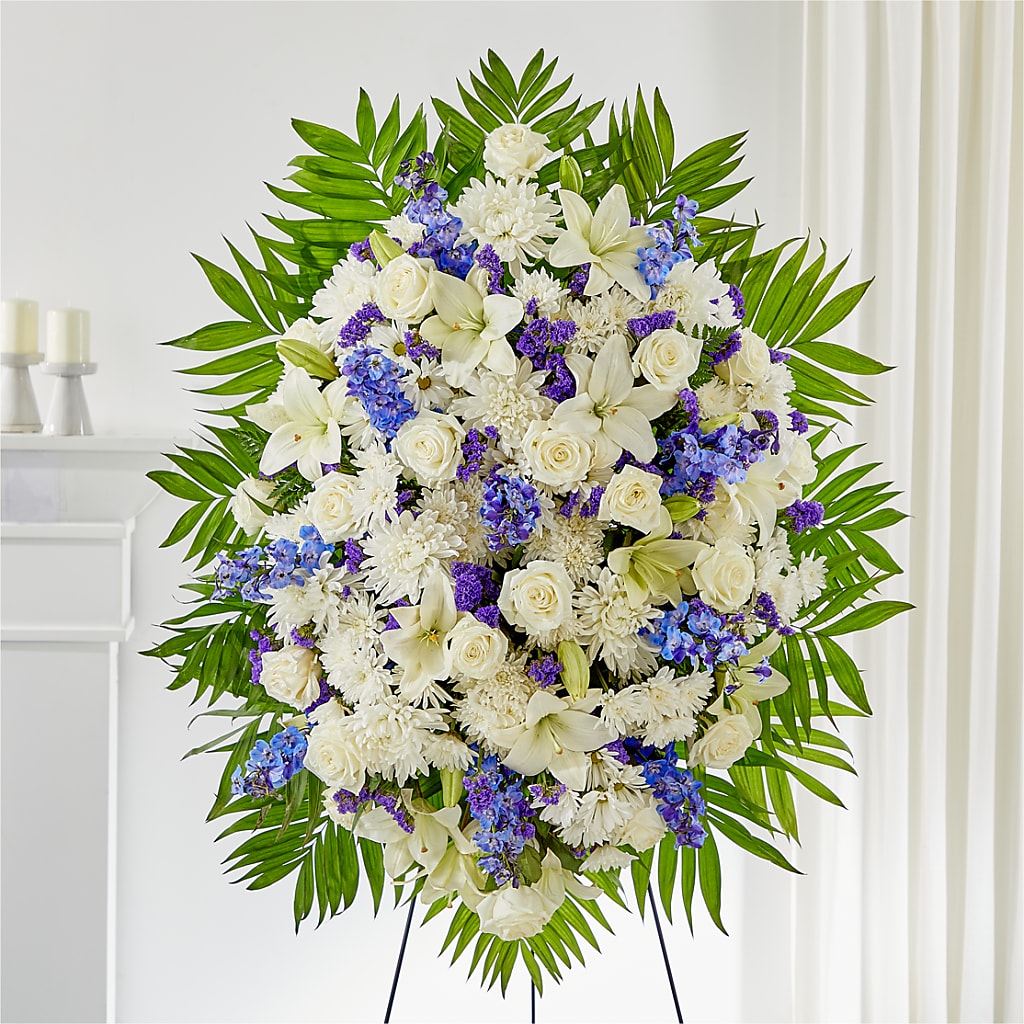 At Rest Standing Spray – Country Cottage Floral Creations, Conroe TX