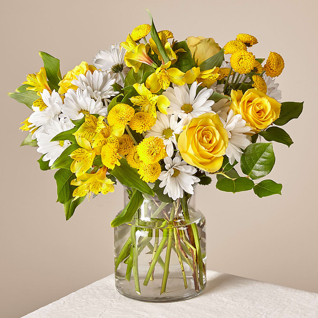 Sunny Sentiments Bouquet – Country Cottage Floral Creations, Conroe TX