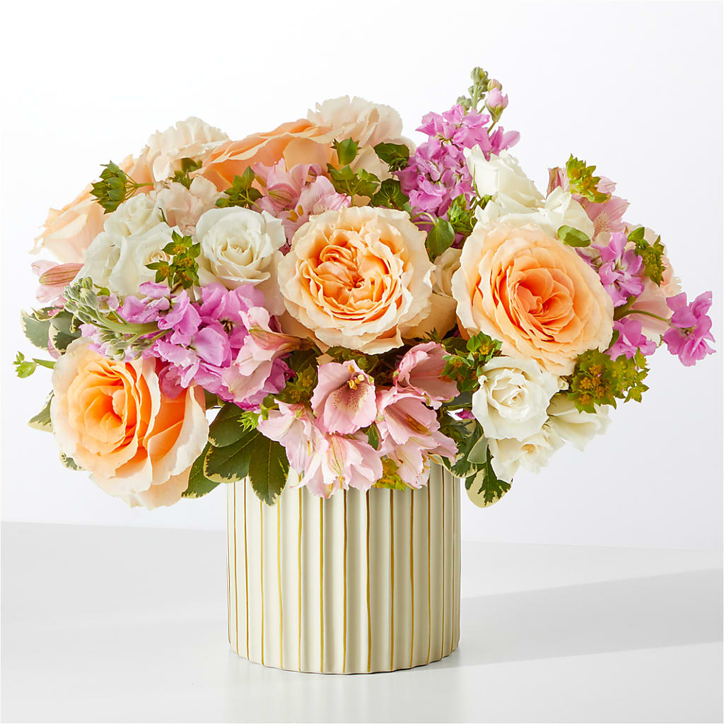 Paradise Bouquet with Ivory Vase – Country Cottage Floral Creations, Conroe TX
