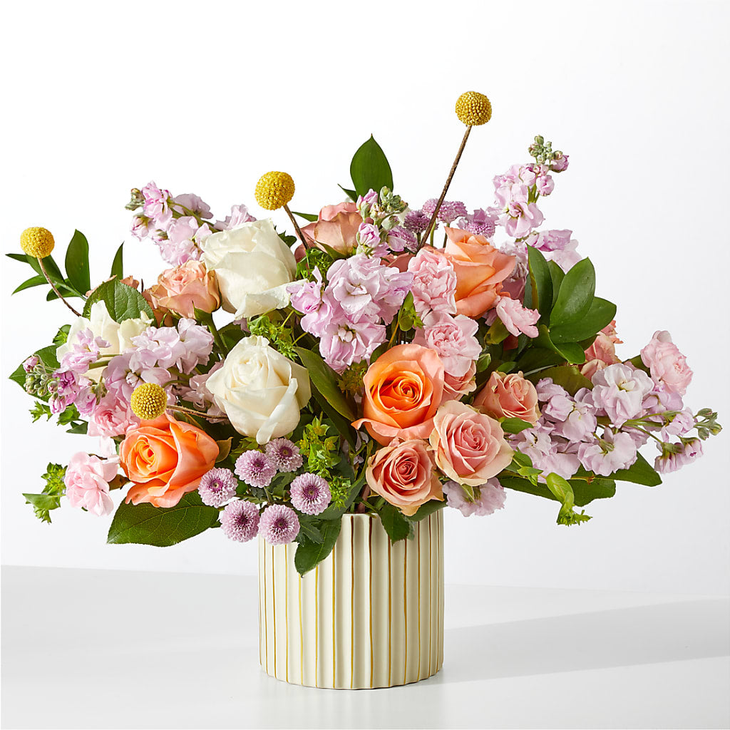 French Market Bouquet with Ivory Vase – Country Cottage Floral Creations, Conroe TX