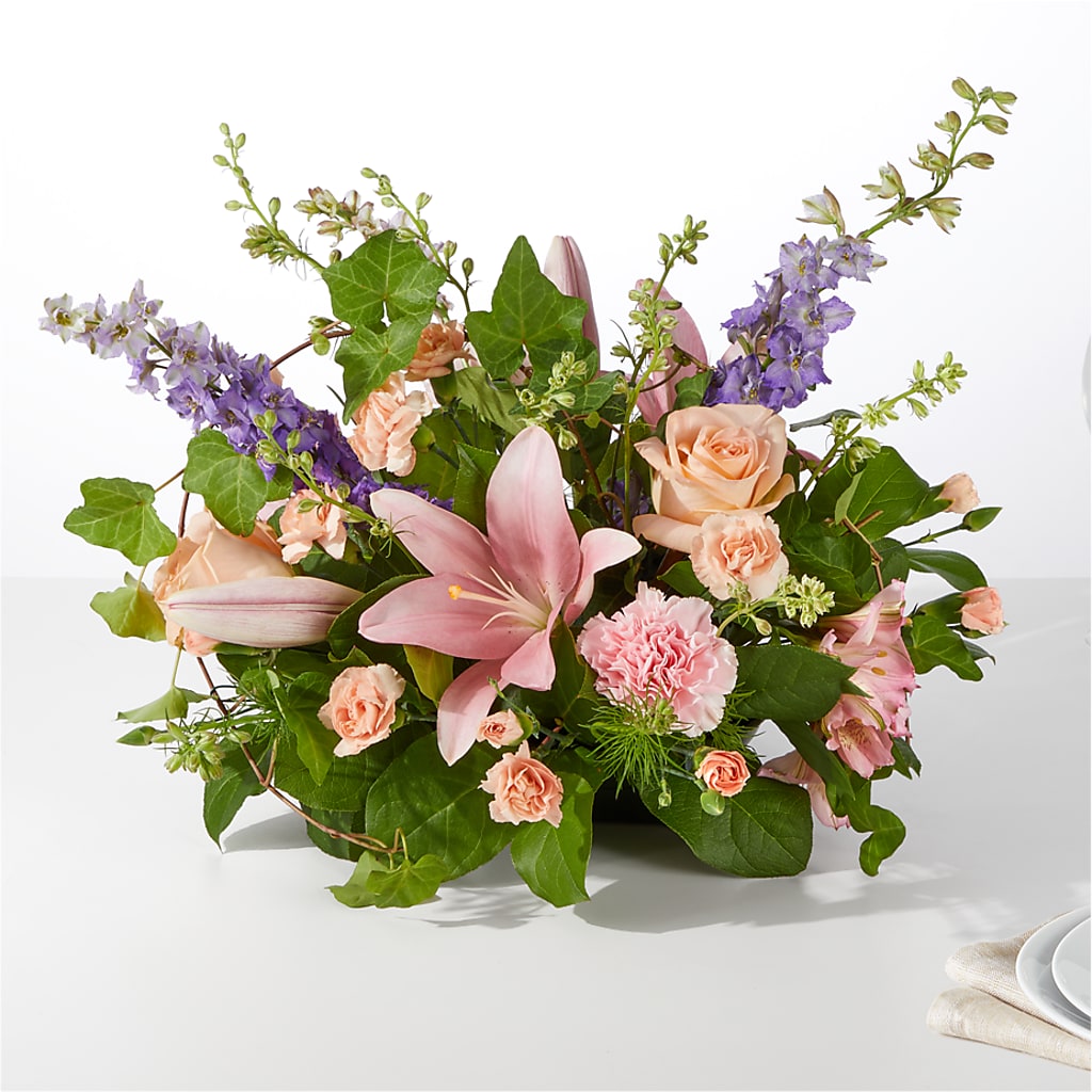 Blossom Time Centerpiece – Country Cottage Floral Creations, Conroe TX
