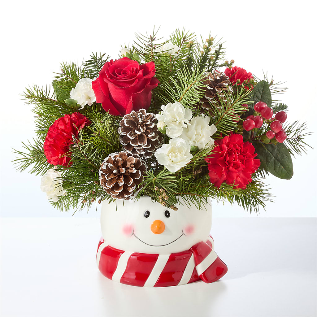 Jolly Snowman Bouquet –  Country Cottage Floral Creations, Conroe TX