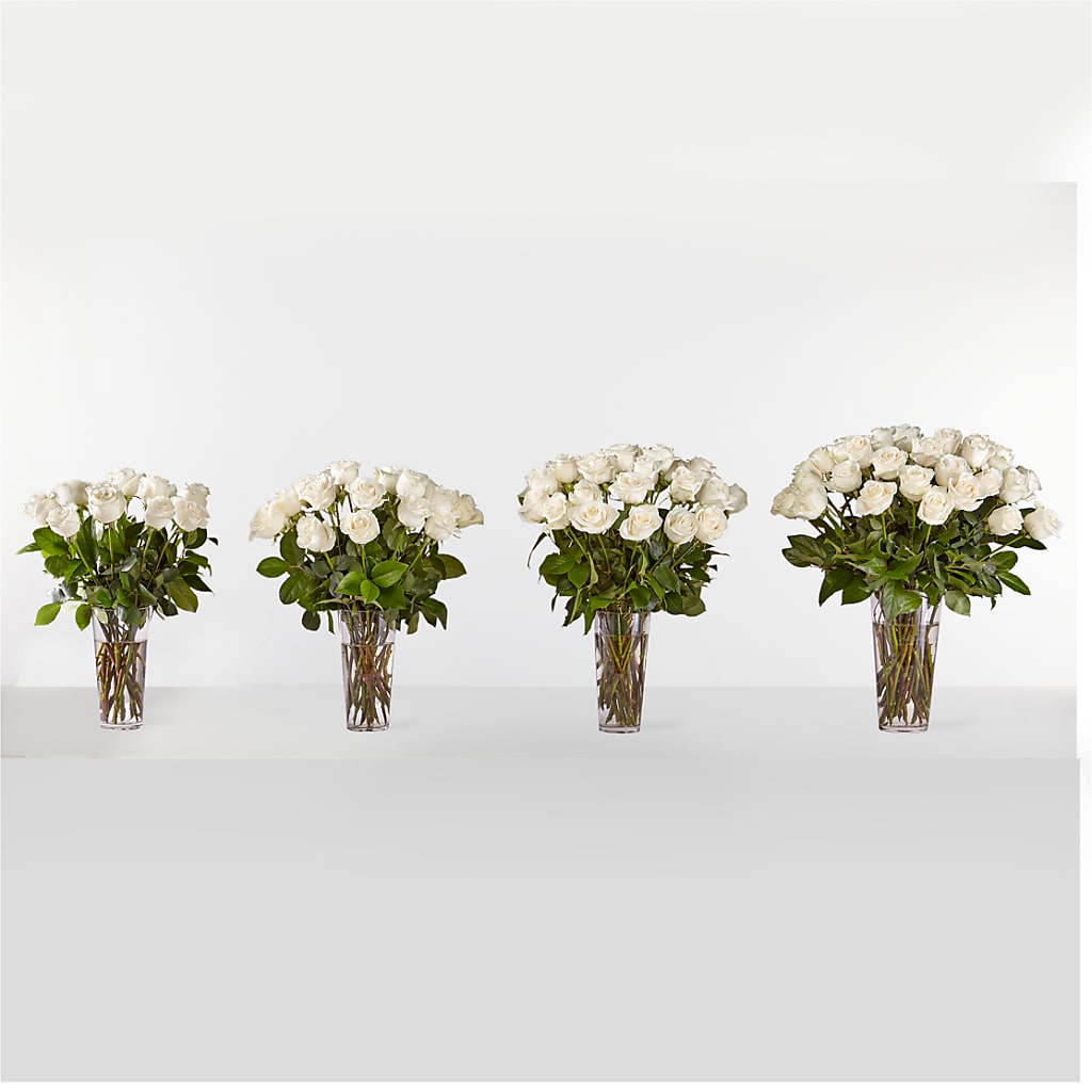 Long Stem White Rose Bouquet –  Country Cottage Floral Creations, Conroe TX