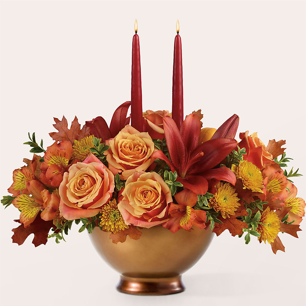 Harvest Table Centerpiece –  Country Cottage Floral Creations, Conroe TX