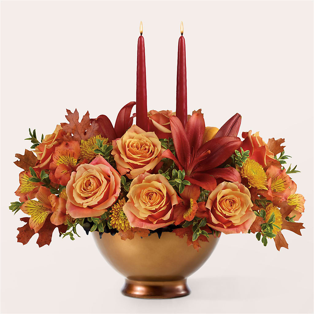Harvest Table Centerpiece –  Country Cottage Floral Creations, Conroe TX