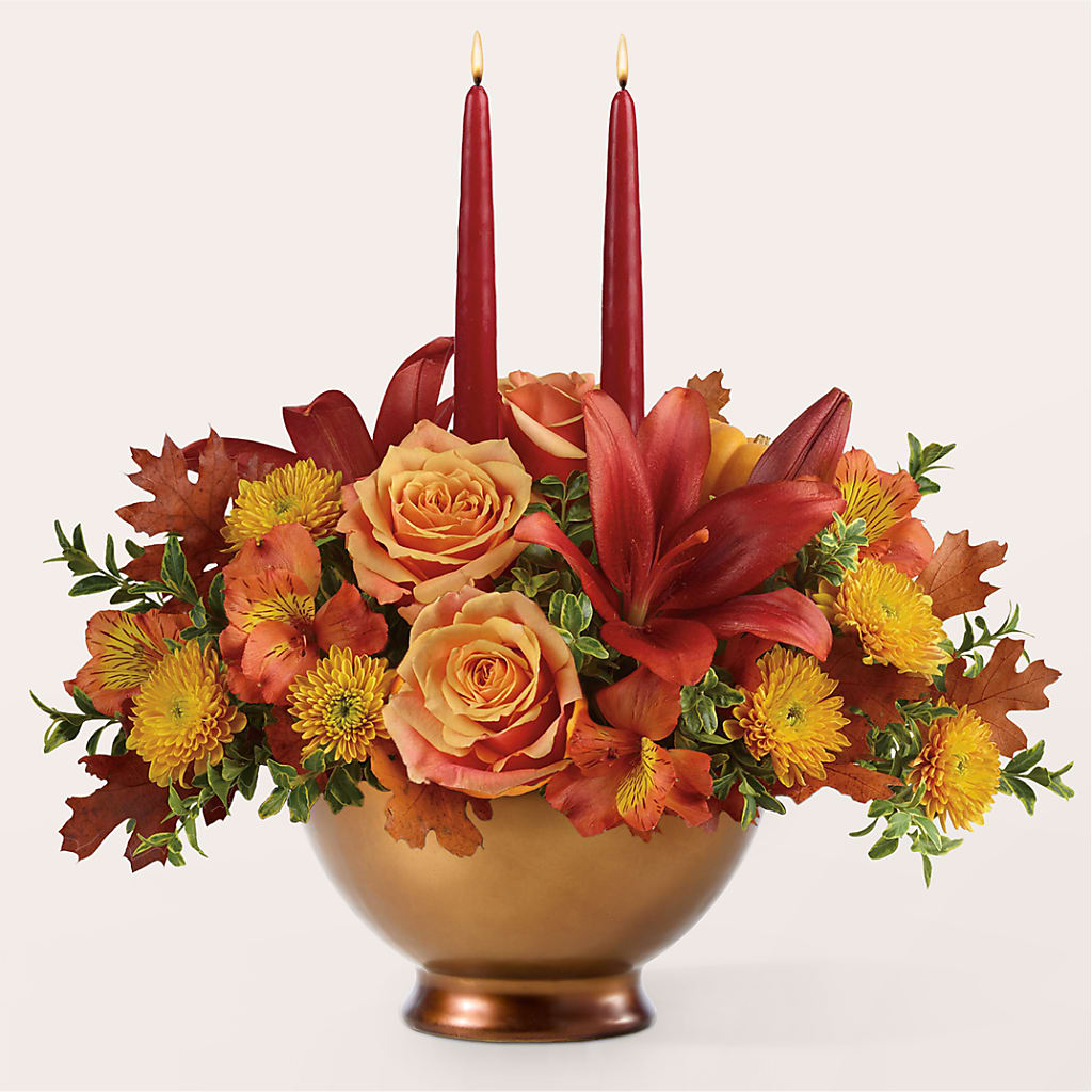 Harvest Table Centerpiece –  Country Cottage Floral Creations, Conroe TX