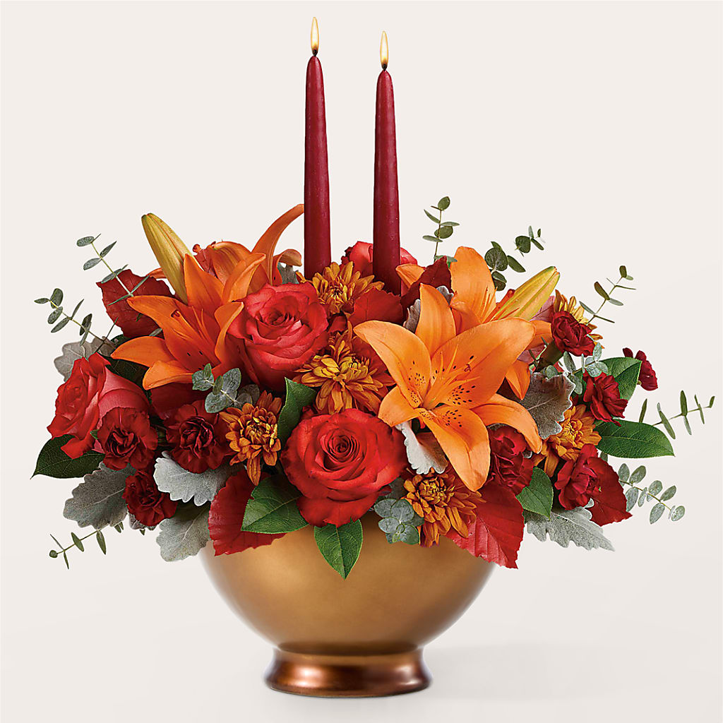 Fruits of Fall Centerpiece –  Country Cottage Floral Creations, Conroe TX