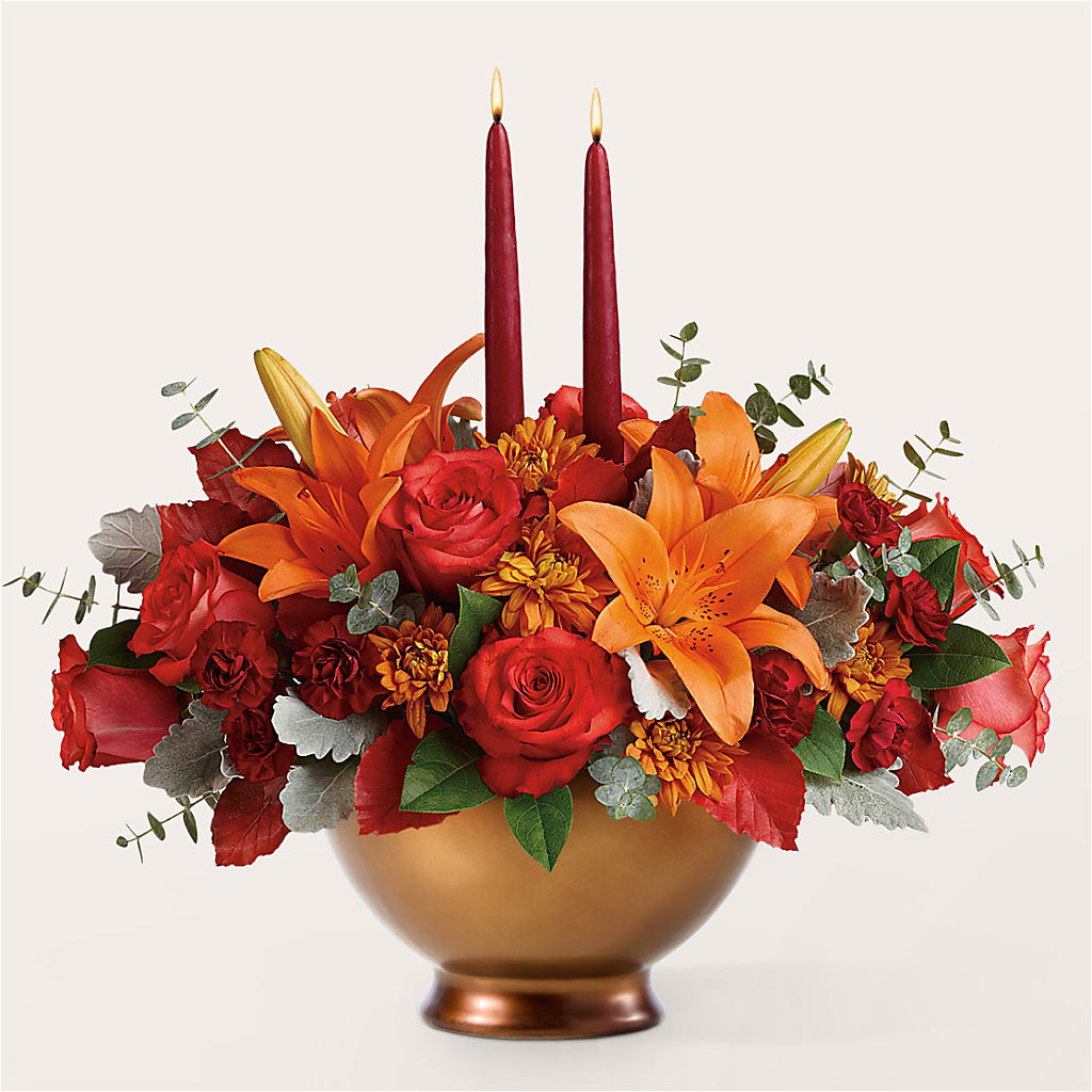 Fruits of Fall Centerpiece –  Country Cottage Floral Creations, Conroe TX