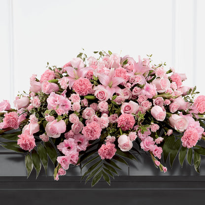 Garden of Comfort Casket Spray (Standard) –  Country Cottage Floral Creations, Conroe TX