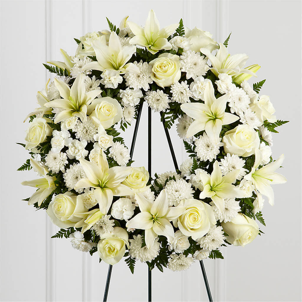 Treasured Tribute Wreath –  Country Cottage Floral Creations, Conroe TX