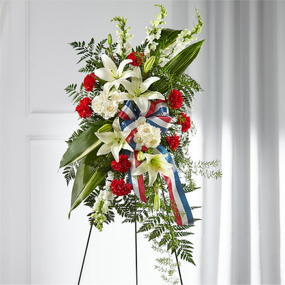 Stars of Life Standing Spray –  Country Cottage Floral Creations, Conroe TX