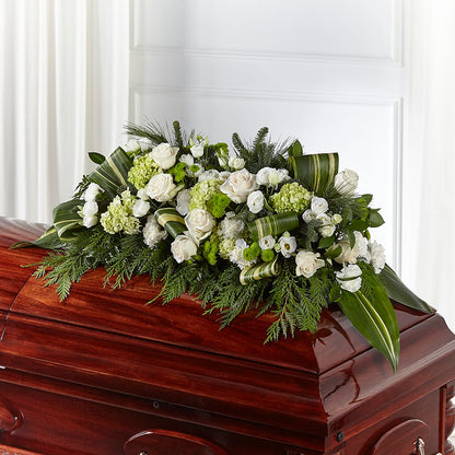 Hopeful Gesture Casket Spray –  Country Cottage Floral Creations, Conroe TX