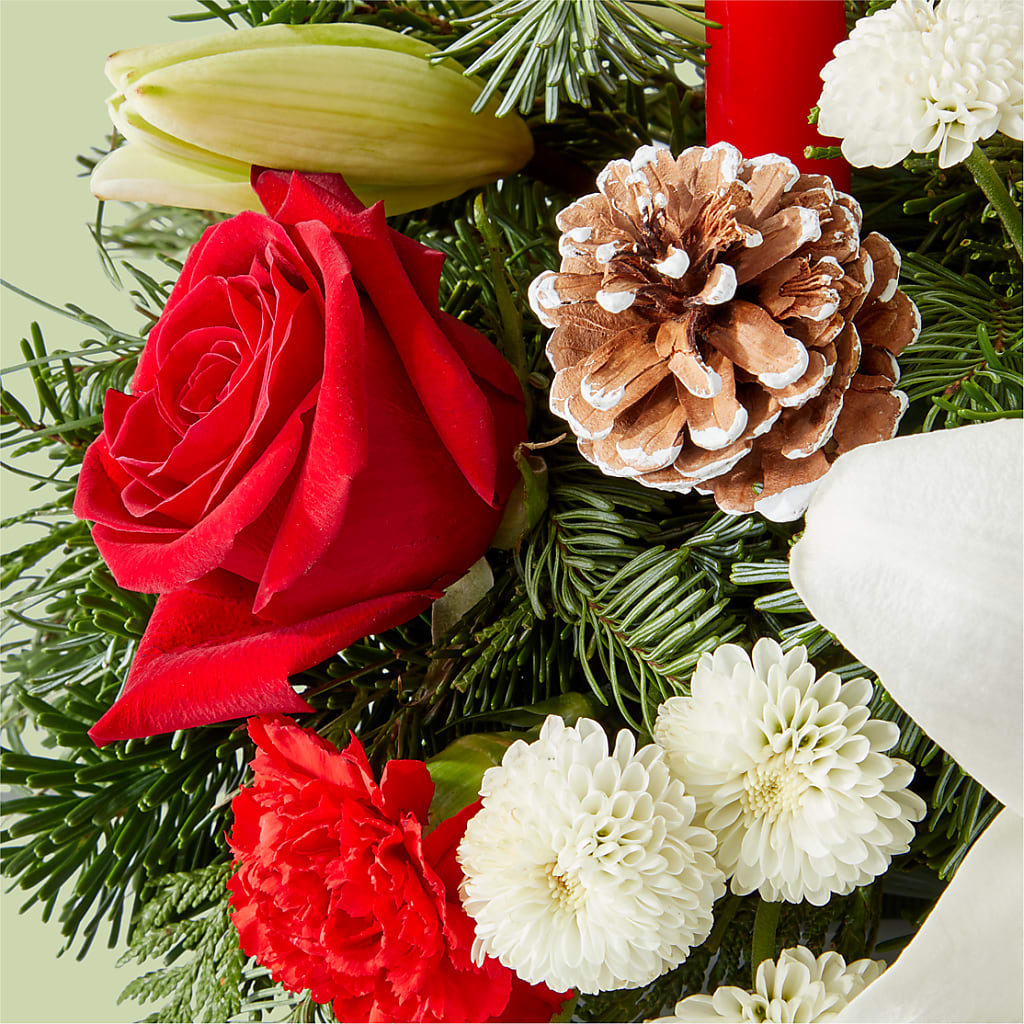 Seasonal Festivities Centerpiece –  Country Cottage Floral Creations, Conroe TX