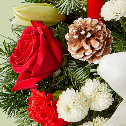 Seasonal Festivities Centerpiece –  Country Cottage Floral Creations, Conroe TX