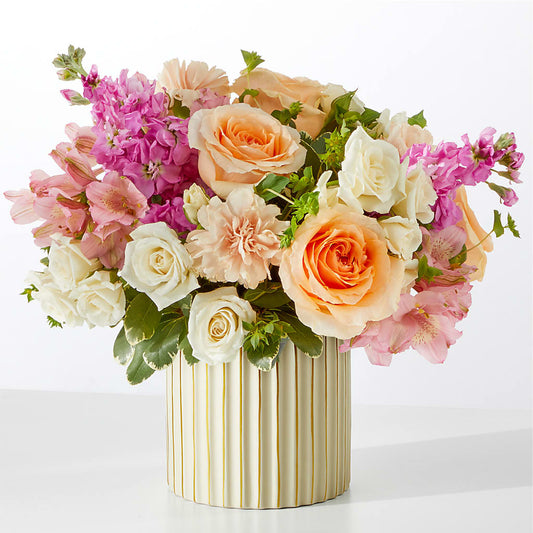 Paradise Bouquet with Ivory Vase –  Country Cottage Floral Creations, Conroe TX