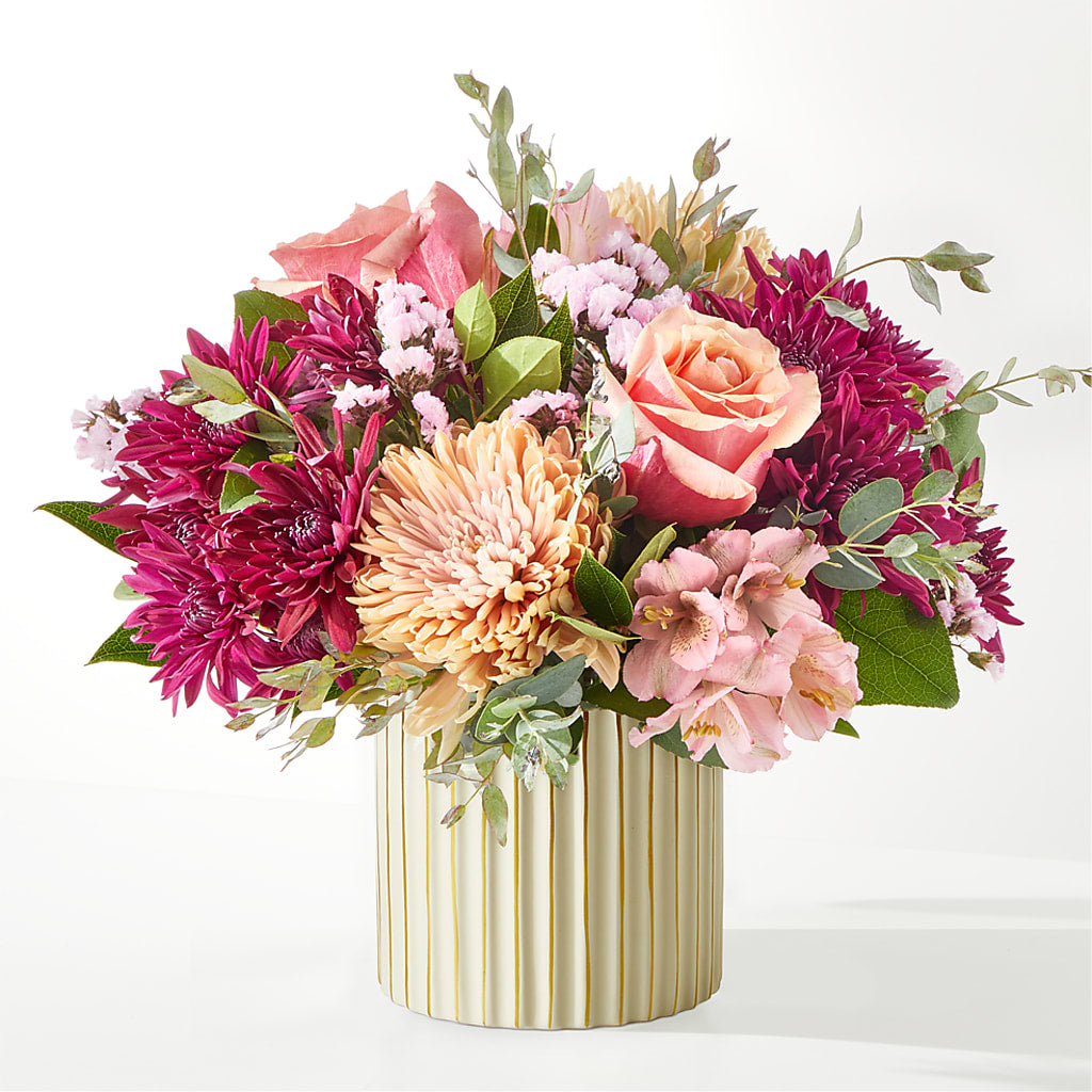 Berry Cobbler Bouquet with Ivory Vase –  Country Cottage Floral Creations, Conroe TX
