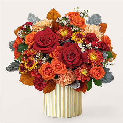 Merlot Bouquet with Ivory Vase –  Country Cottage Floral Creations, Conroe TX