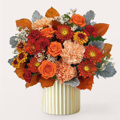 Merlot Bouquet with Ivory Vase –  Country Cottage Floral Creations, Conroe TX