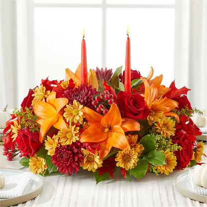 Autumn's Embrace Centerpiece –  Country Cottage Floral Creations, Conroe TX