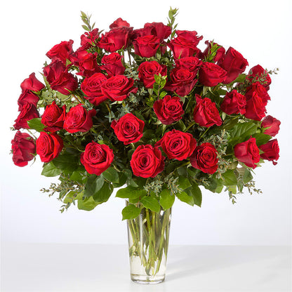 Forever Yours Fifty Stem Red Rose Bouquet –  Country Cottage Floral Creations, Conroe TX